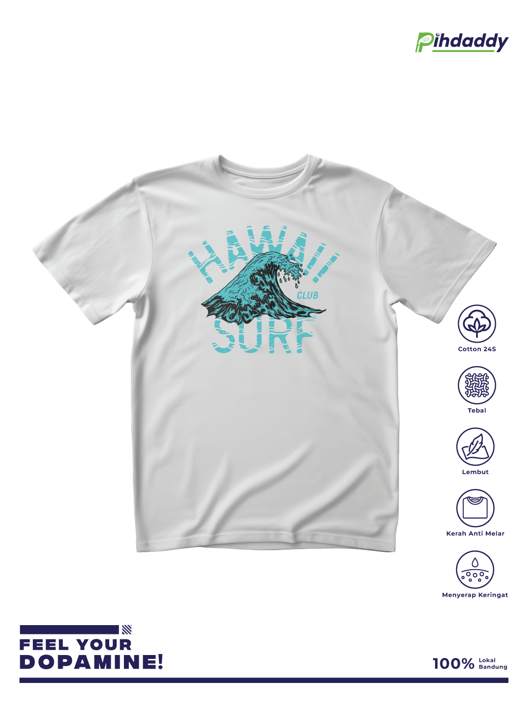 Pihdaddy -T-Shirt Hawai Surf 